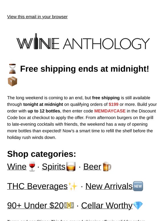Free shipping is almost over! ⌛