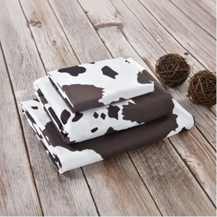 White Cowhide Sheet Sets