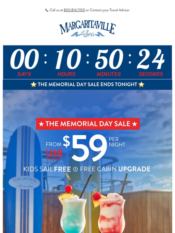 FINAL HOURS ⏰ Memorial Day Cruise Sale From $59/Night!