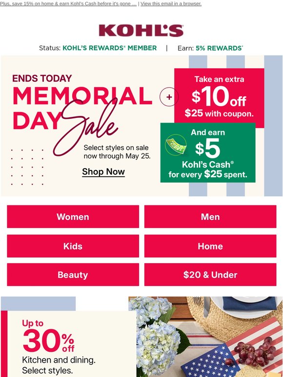 ⏰ ENDS TONIGHT: Memorial Day Sale & $10 off when you spend $25 ⏰