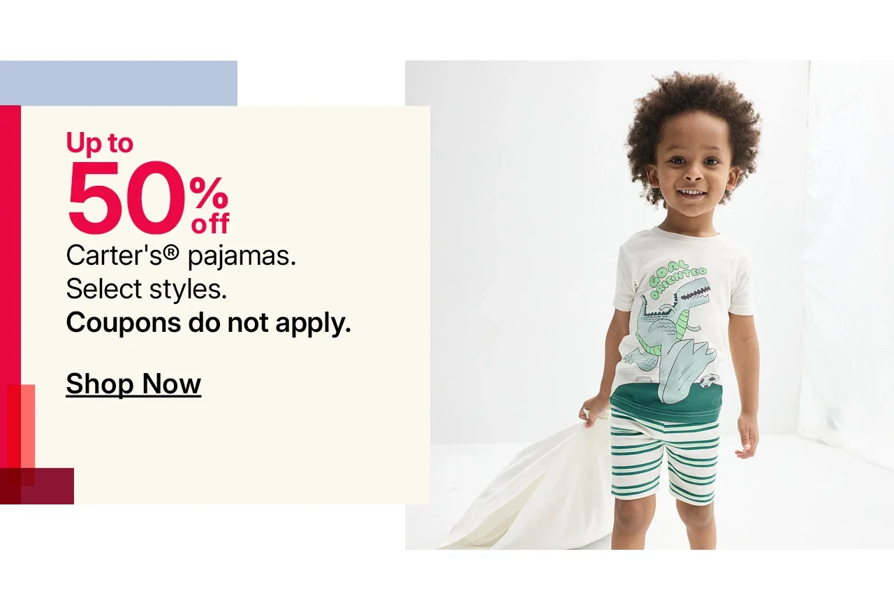up to 50% off carter's pajamas 