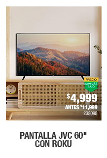 Pantalla JVC 60" con Roku