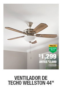 Ventilador de techo Wellston 44"