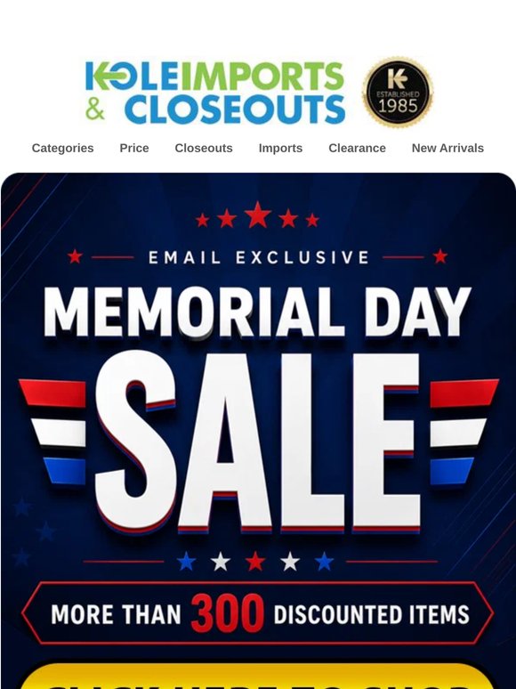 Exclusive: Memorial Day Sale!