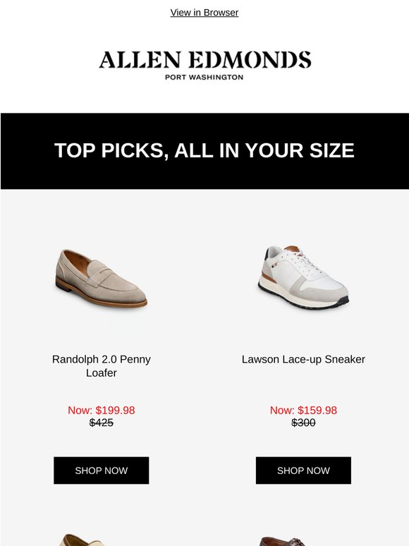 In your size and on sale now