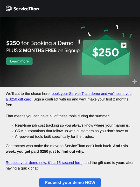 Our best deal is back FOR 1 WEEK. Get $250 + 2 months on US!