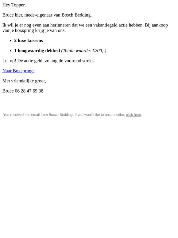 Vakantiegeld Deal