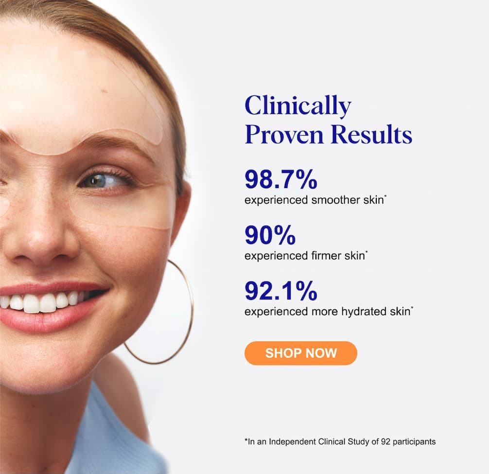 Clinically Proven Results ✅ 98.7% experienced smoother skin* ✅ 90% experienced firmer skin* ✅ 92.1% experienced more hydrated skin* *In an Independent Clinical Study of 92 participants