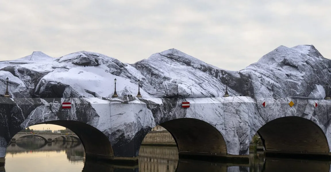 How JR Transformed Paris's Oldest Bridge Into a Massive Grotto