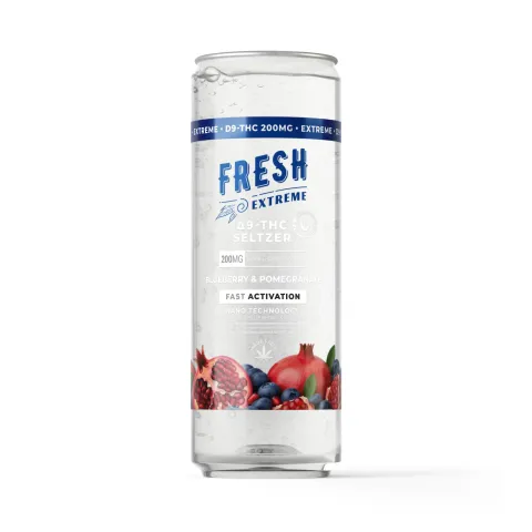 Image of 200mg Blueberry & Pomegranate THC Seltzer - D9 Nano - Fresh