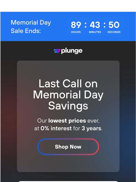 Memorial Day Sale Ends Tonight
