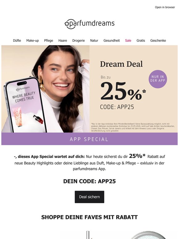 Nur heute: 25% sparen – exklusiv in der App 🚨