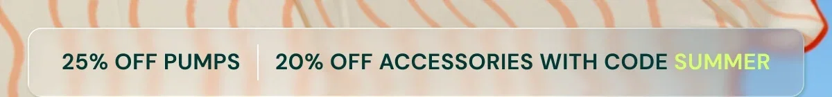 20% off accessories with code Summer Banner