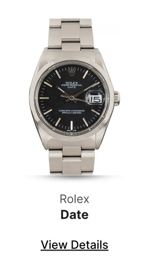 Pre-Owned Rolex Date Ref 1500 Black Dial
