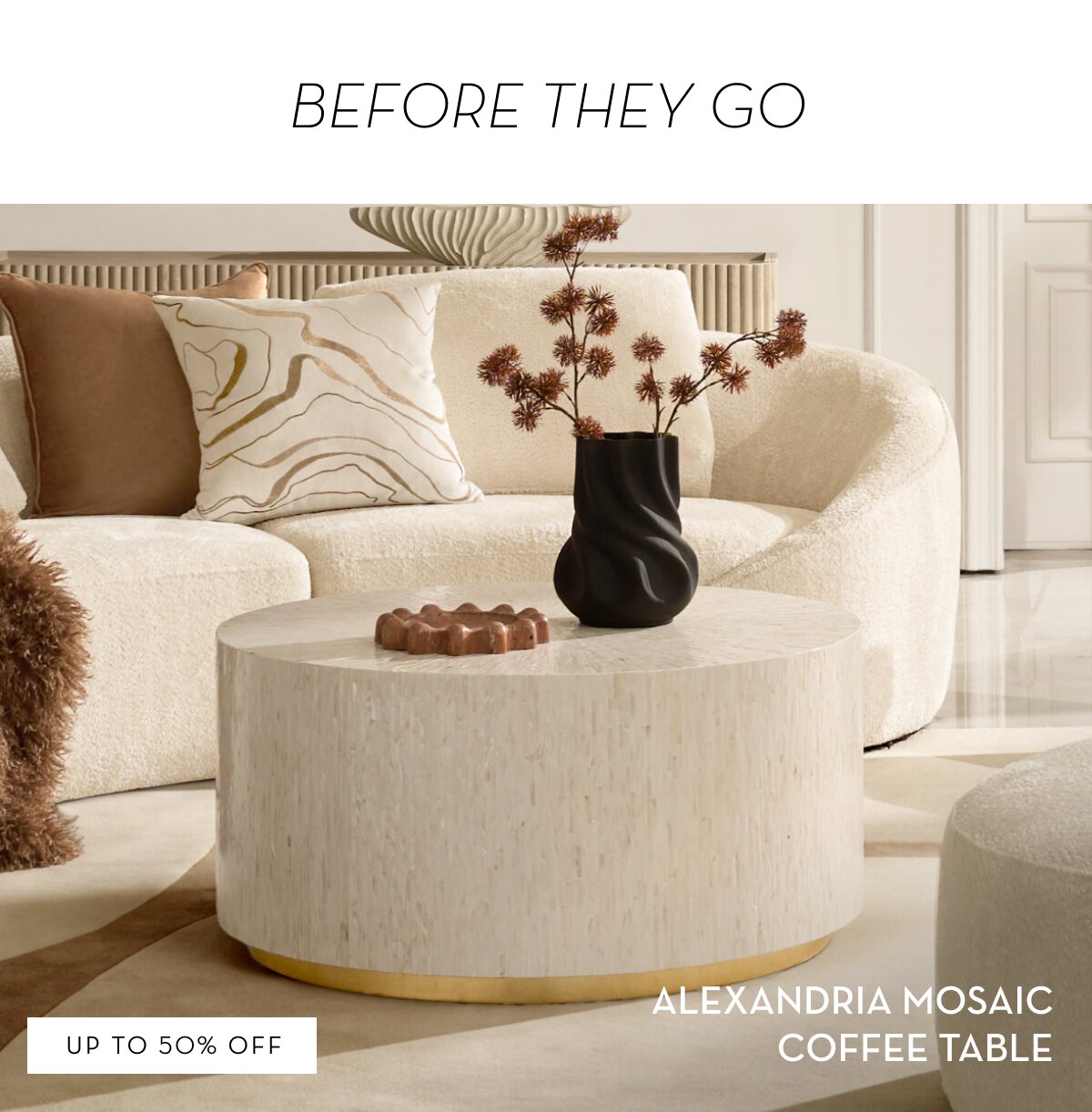 COFFEE TABLE, UP TO 50% OFF