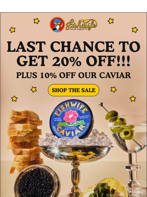 LAST DAY! GET 20% OFF 🤭