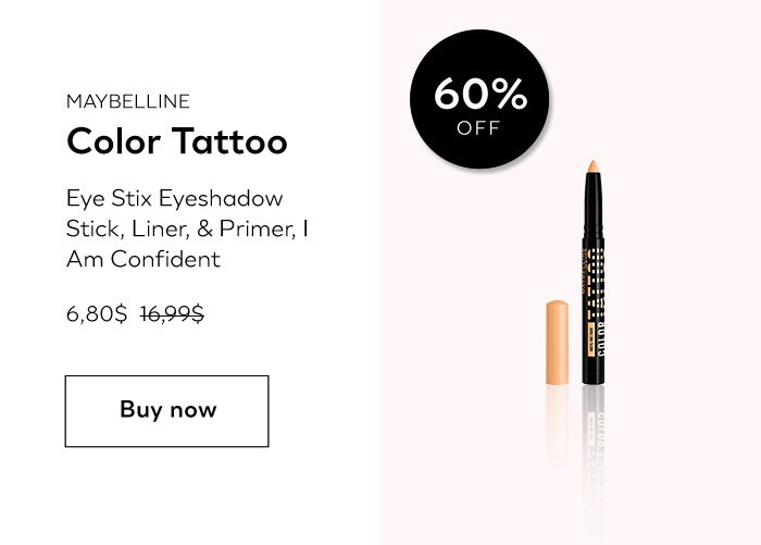 Maybelline Color Tattoo - Eye Stix Eyeshadow Stick, Liner, & Primer, I Am Confident