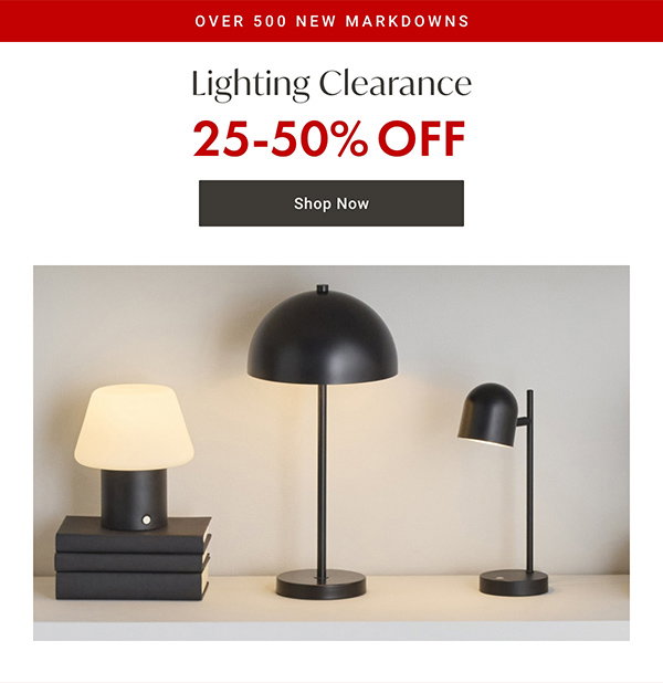 Lighting Clearance - 25 - 50% OFF - Shop Now