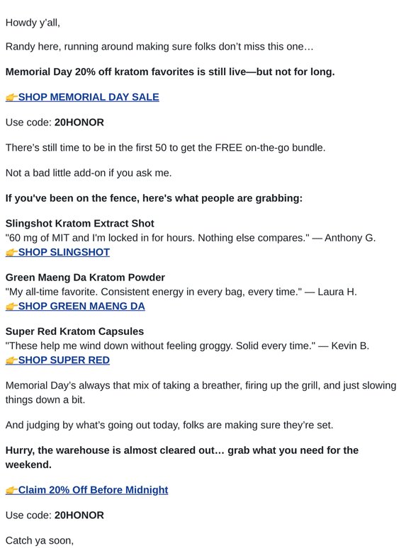 Folks, Memorial Day sale’s a hit… wrapping up tonight ⏳