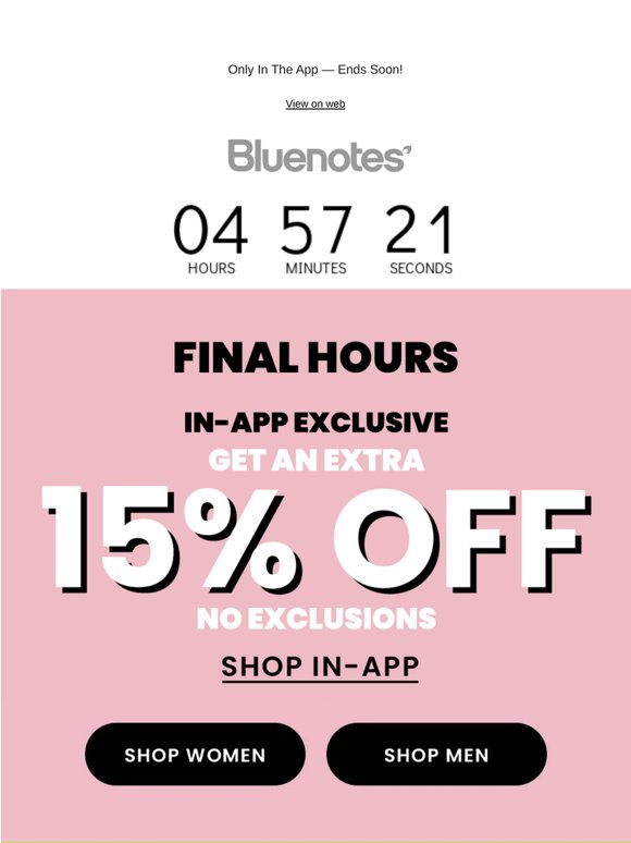 FINAL HOURS To Save An Extra 15% OFF!