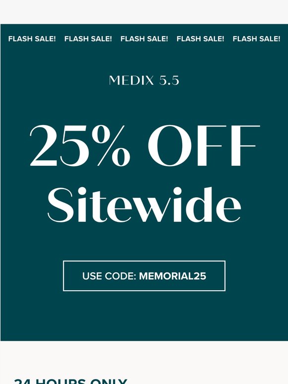 TODAY ONLY: 25% OFF EVERYTHING!