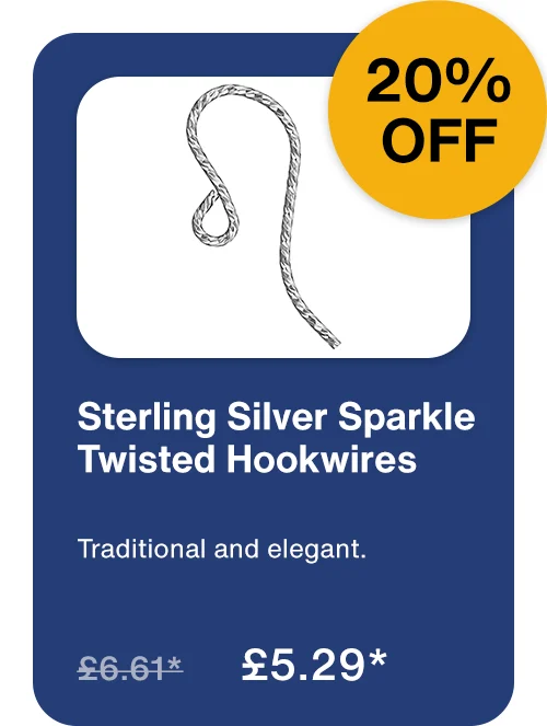 20% OFF Sterling Silver Sparkle Twisted Hookwires