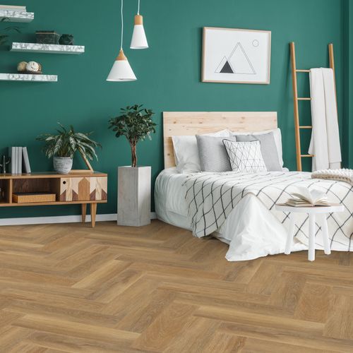 Natural Oak - Lifestyle SPC Herringbone 5.5mm Rigid Core Vinyl Flooring