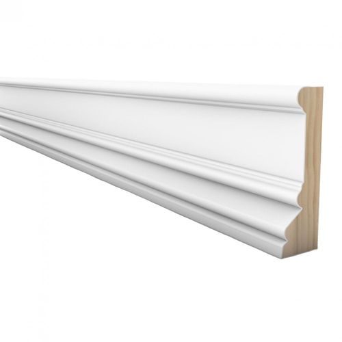 2.4m White Painted Decorative Moulding 27mm x 90mm