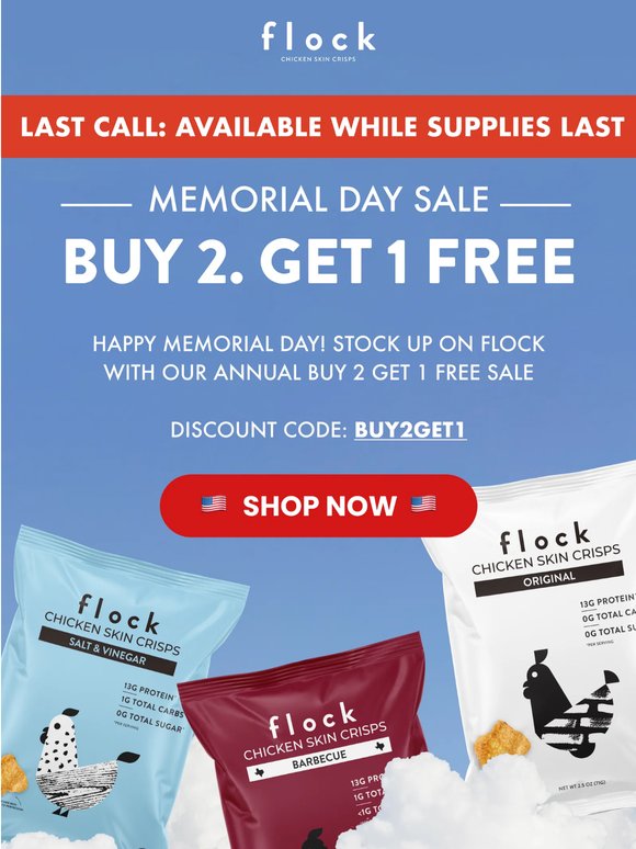 Last call for FREE FLOCK