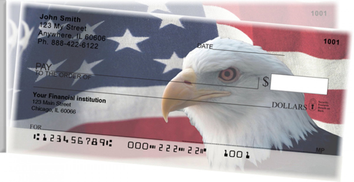 Image of Soaring Over America Side Tear Personal Checks