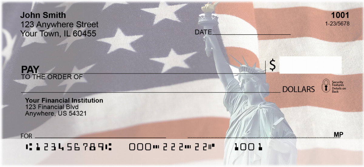 Image of Lady Liberty Personal Checks