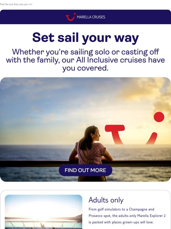 We've found a perfect cruise match for you…