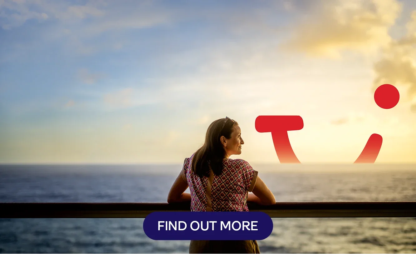 Person stands at a seaside railing at sunset, ocean ahead