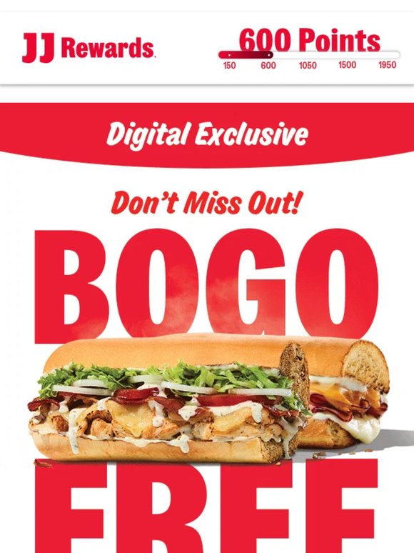 Last chance! BOGO Toasted deal 💥