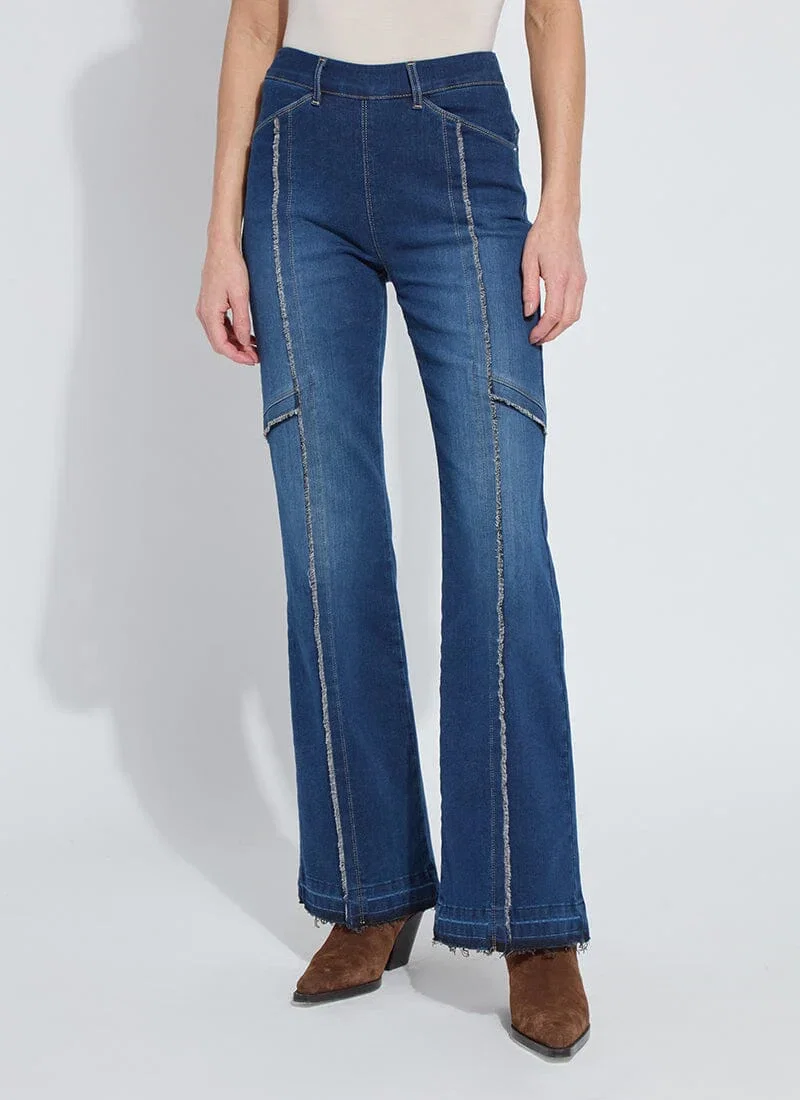 Image of Felicity Fringe Wide Leg Denim Trouser (32.5