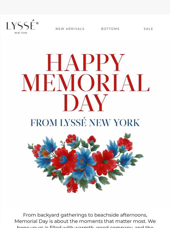 Happy Memorial Day from Lysse