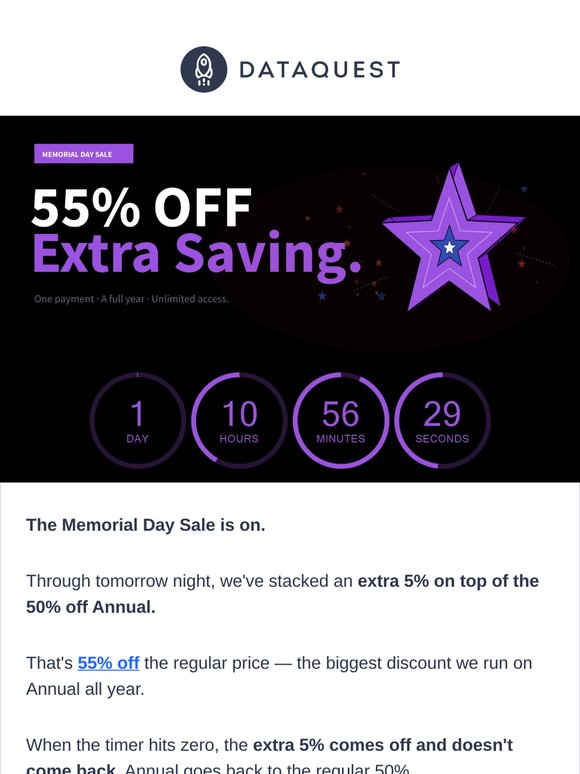 Final hours: 57% off Lifetime