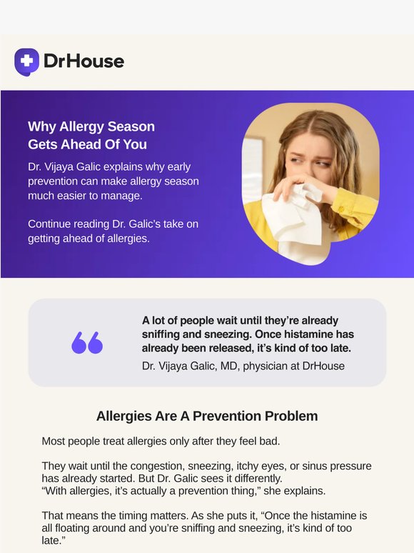Dr. Galic: Allergies Are a Timing Problem