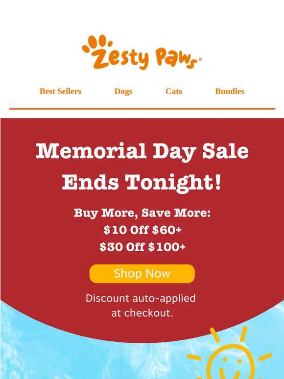 🚨 Ends tonight! Final hours to get up to $30 OFF 🎉