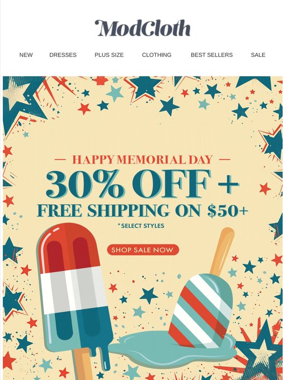 The long weekend (and 30% off) ends soon