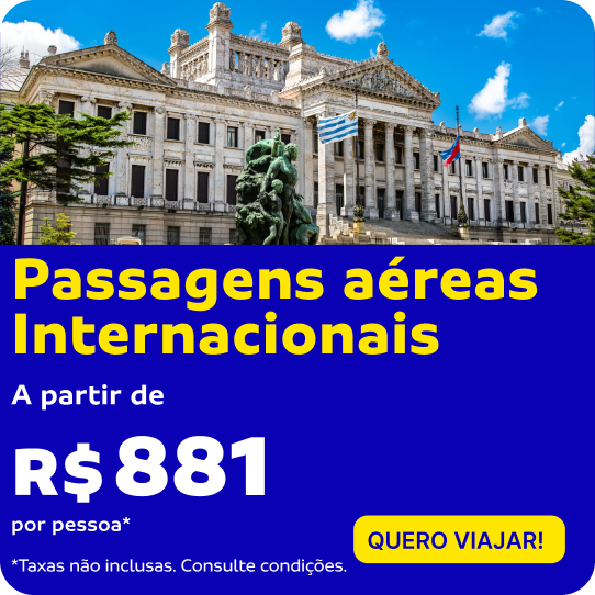 Passagens aéreas Internacionais - A partir de R$881 por pessoa