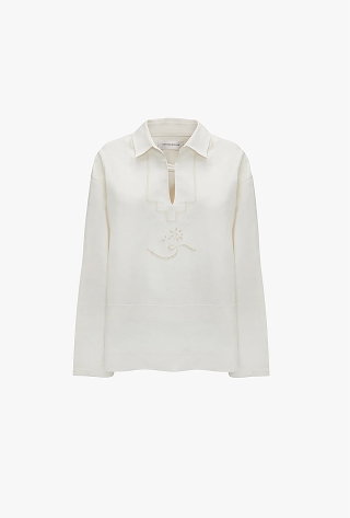 Embroidered Tunic In White