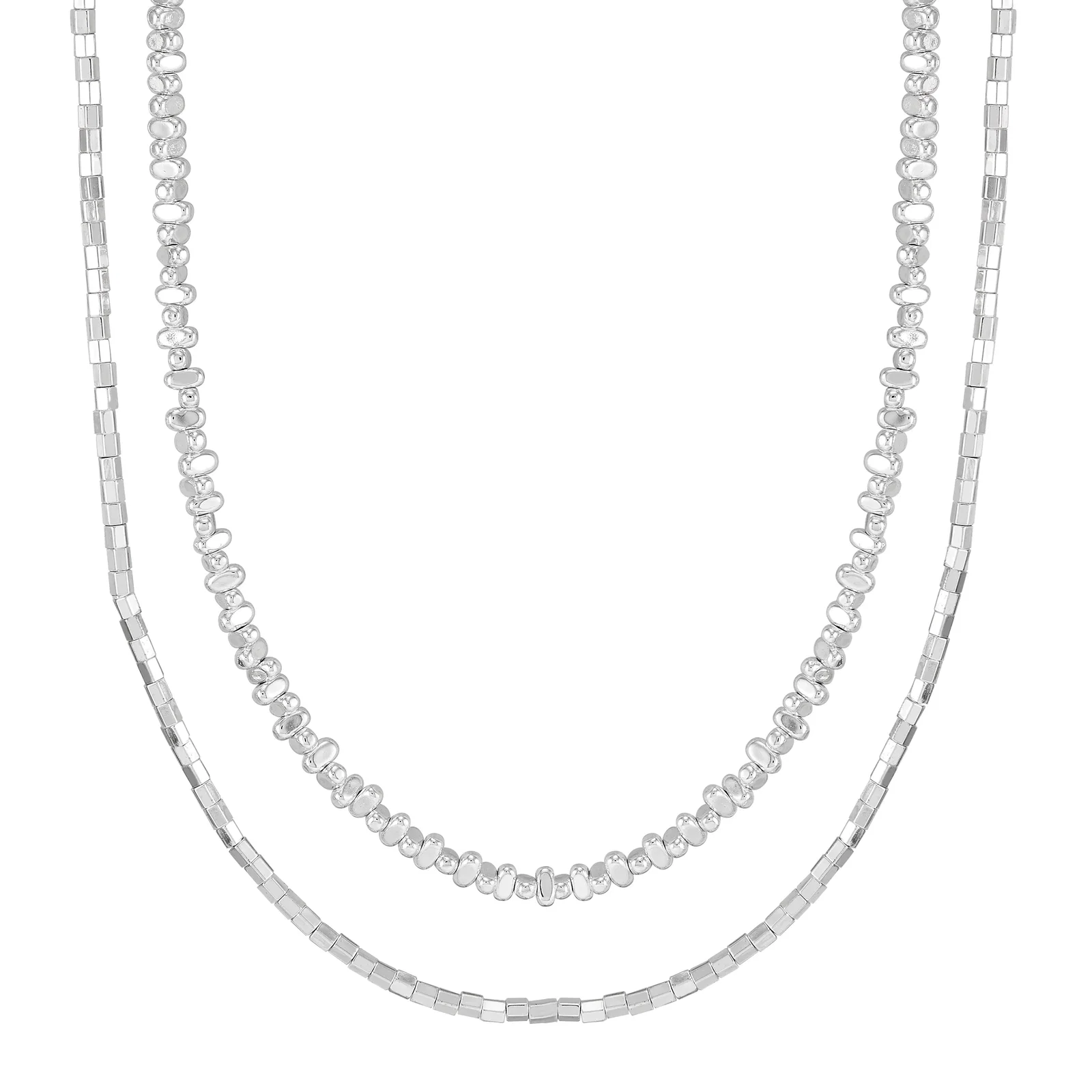 Winter Bloom Necklace, Hematite