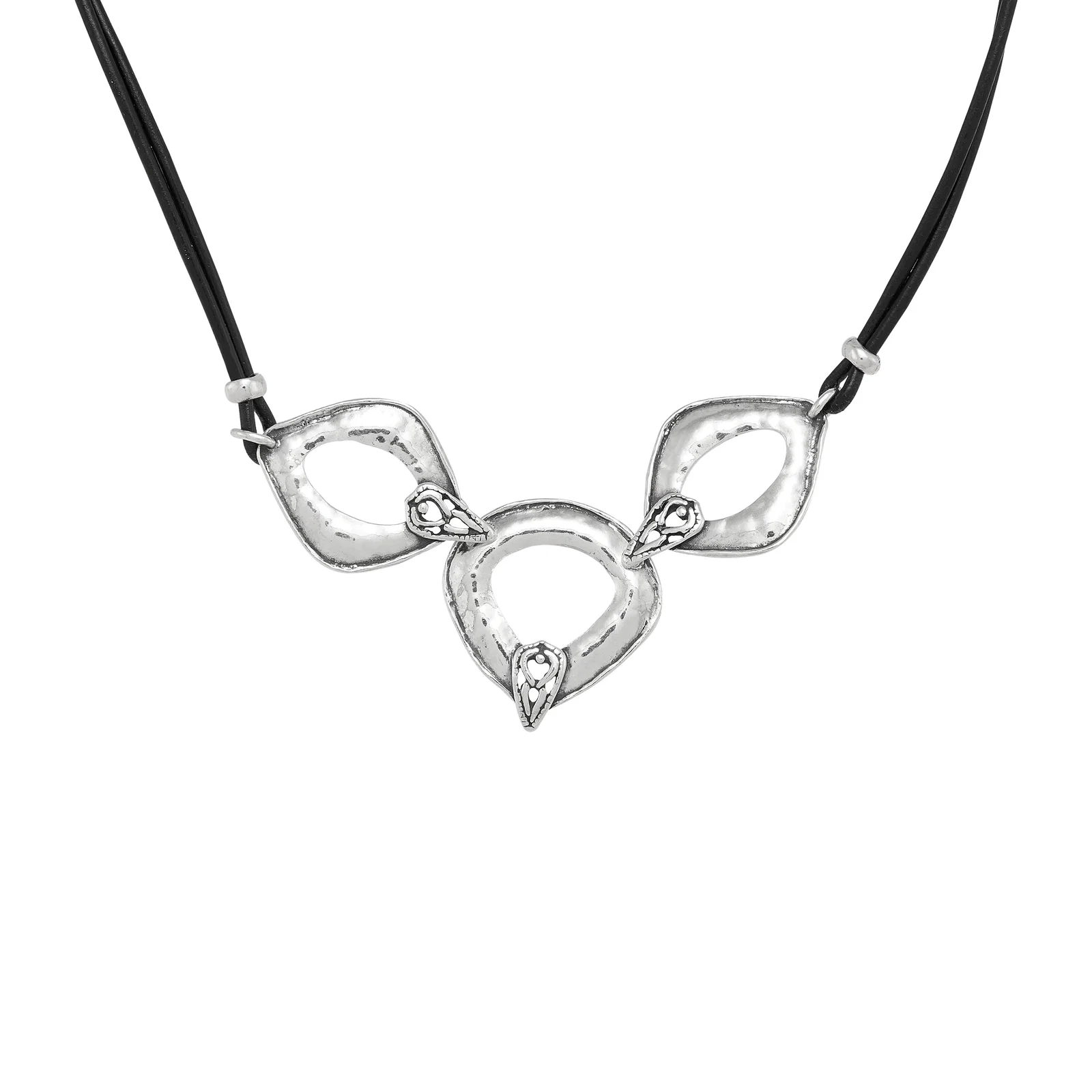 Petal Veil Leather Necklace