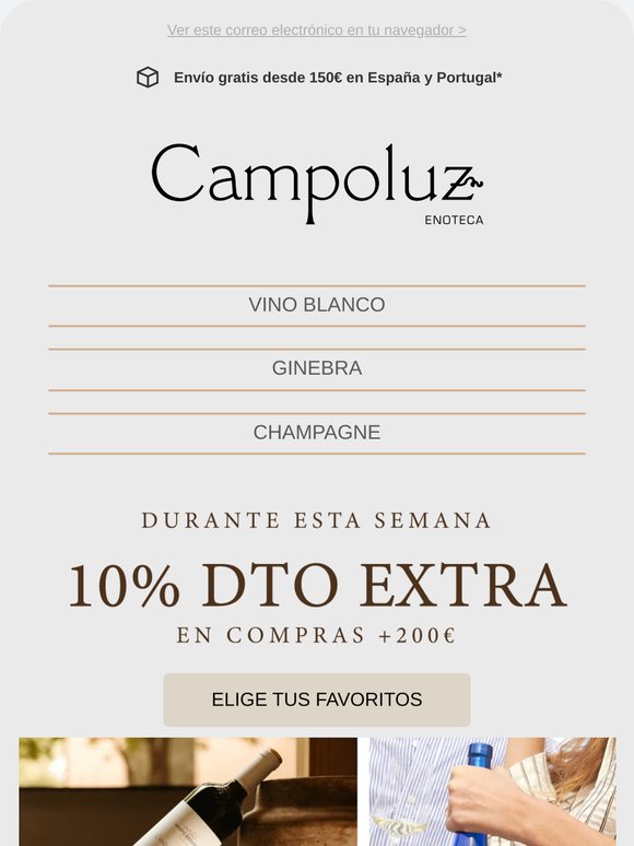 ¡Solo esta semana! 10% de descuento* para tus mejores brindis ☀️