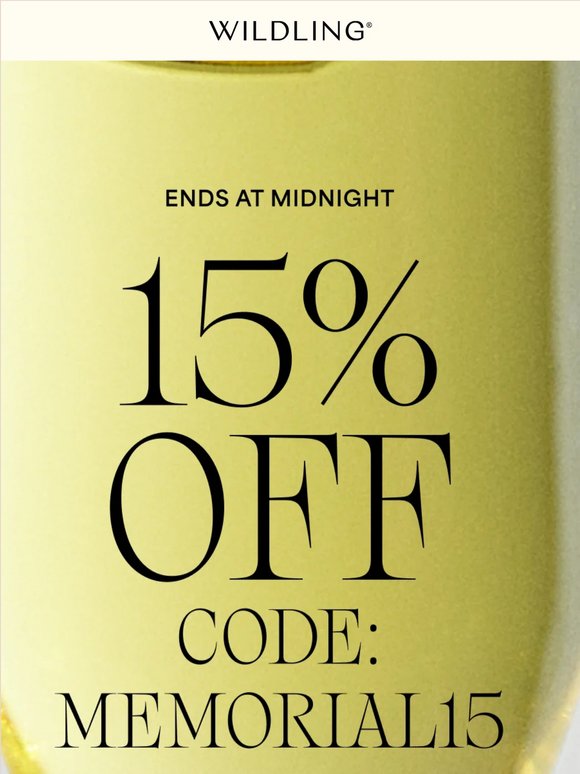 Last chance! 15% Off, Code Memorial15