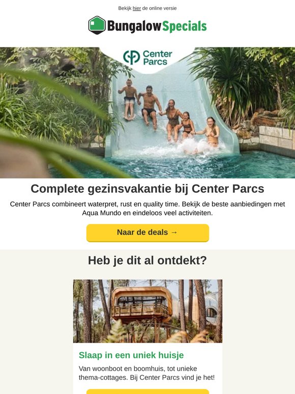 Ontdek de populairste Center Parcs