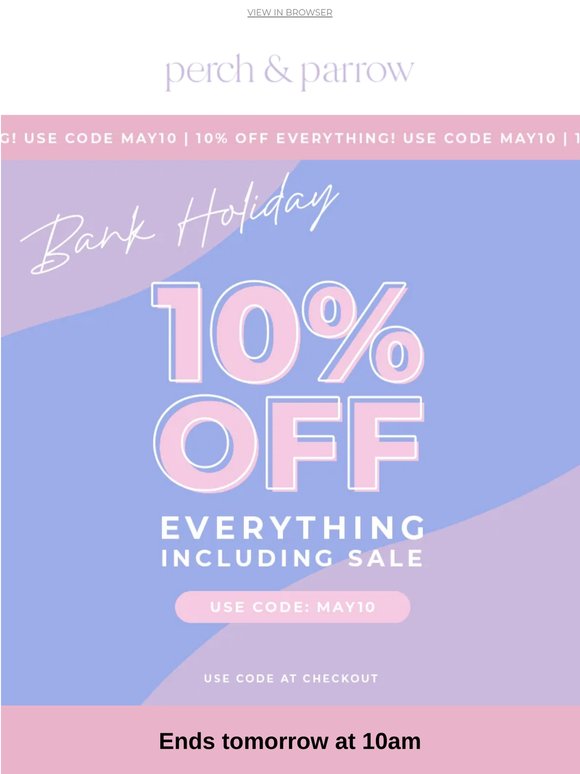 Final Hours: Sale Ends Tomorrow 10am
