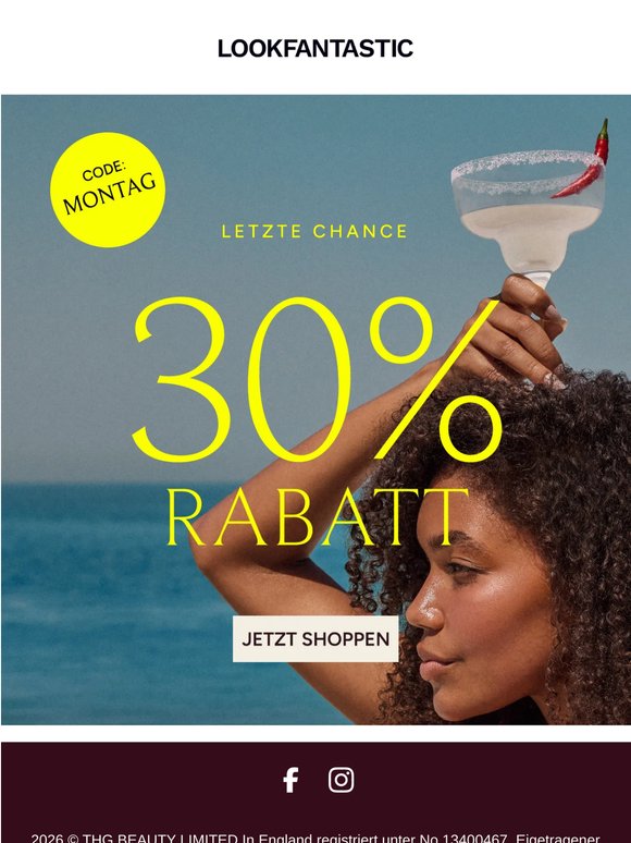 Letzte Chance... -30 % Rabatt auf fast alles!