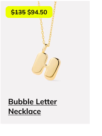 Bubble Letter Necklace Bubble Letter Necklace